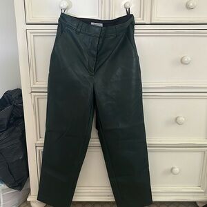 Babaton green leather pants from Aritzia! Size 4